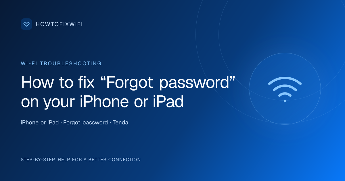 How to fix “Forgot password” on your iPhone or iPad