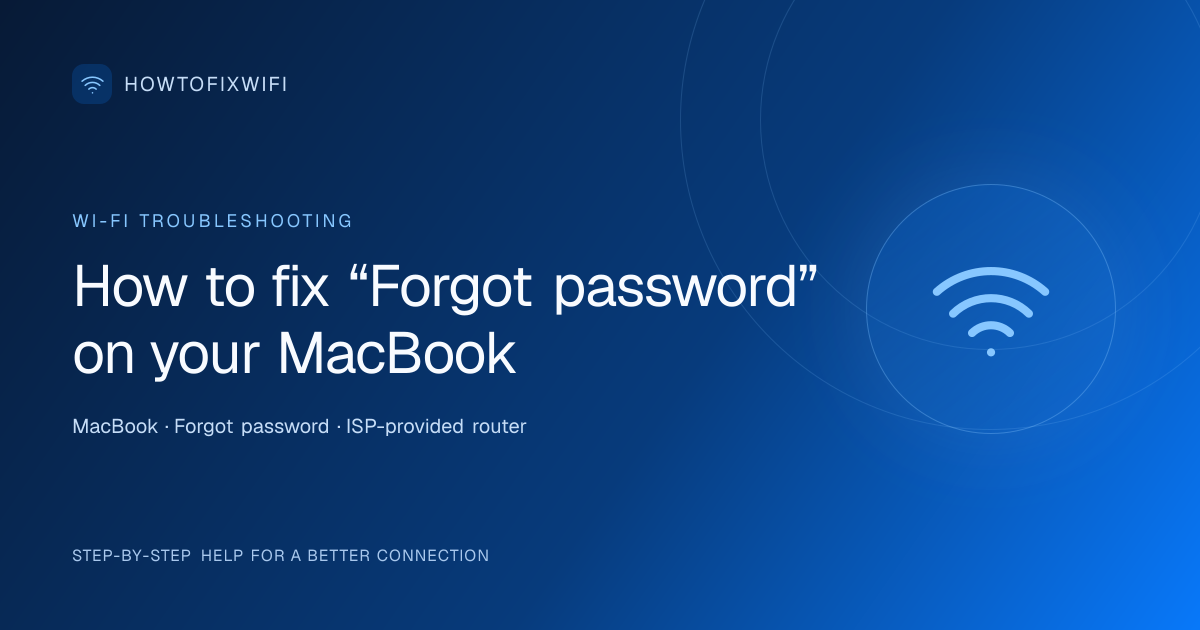 How to fix “Forgot password” on your MacBook